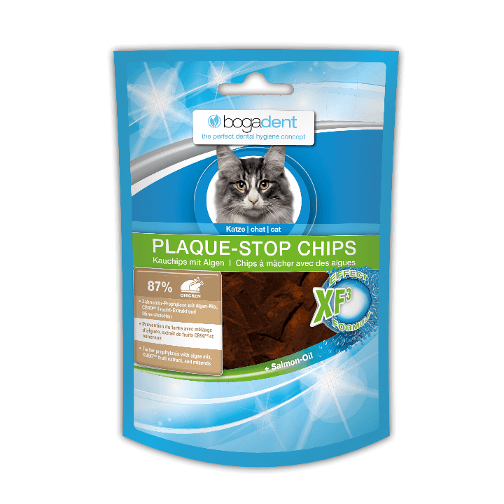 Bogadent Plaque-STOP Chips kyl. kat 50g (Mængde rabat )