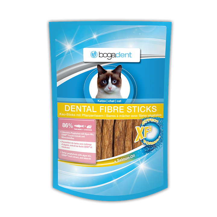 BogaDent Kat DENTAL Fibre Sticks Laks 50g (Mængde rabat )