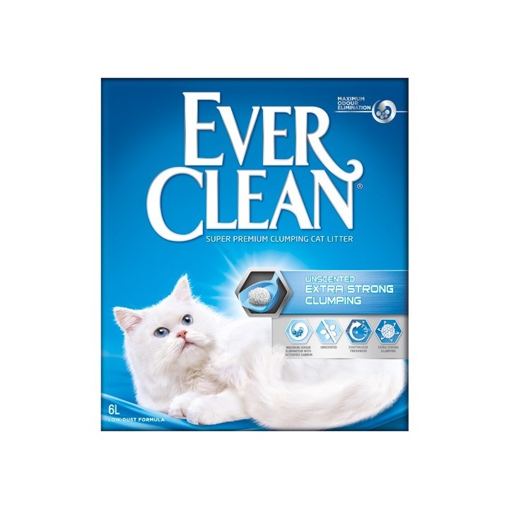 Ever Clean Extra Strenght Unscented 10L 1 palle 75 stk. Gratis levering