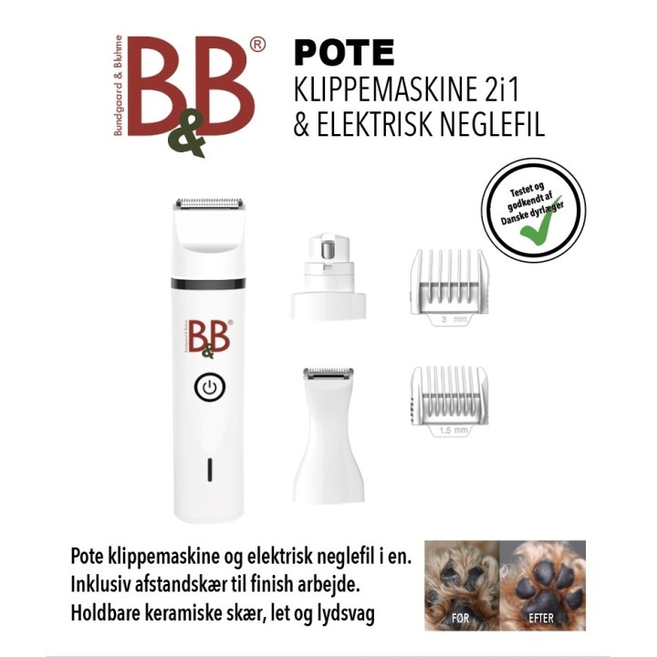 B&B Poteklippemaskine 2i1.