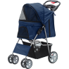 PAWISE Pet Stroller with 4 Wheels-Blue