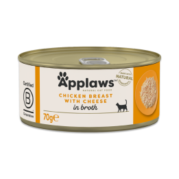 5 stk Applaws Chicken  Breast with Cheese in broth 70g (Kyllingebryst med Ost)