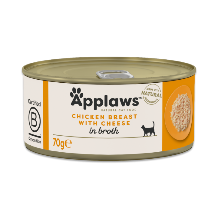 5 stk Applaws Chicken  Breast with Cheese in broth 70g (Kyllingebryst med Ost)