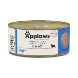 Applaws Tuna Fillet with Crab in broth 70g (Tun med Krabbe)