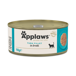 6 stk Applaws Tuna Fillet in broth 156g (Tun)