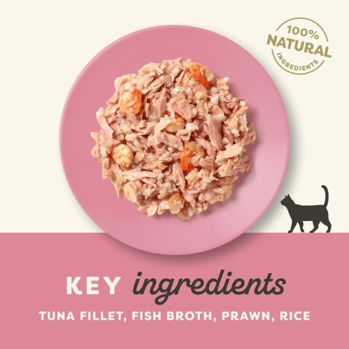 6 stk Applaws Tuna Fillet with Prawn in broth 156g (Tun med Rejer)