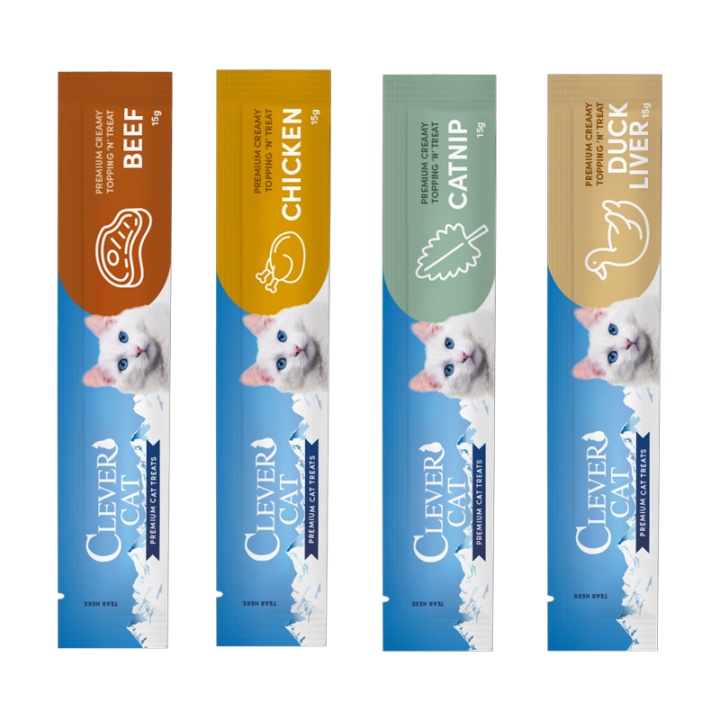 Clever Cat cremede snacks 4 pak