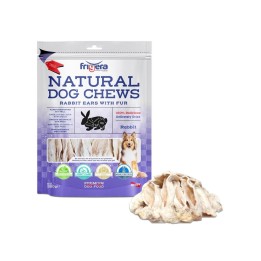 Natural Dog Chews Kaninører m. hår 250 g