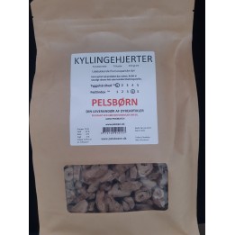 Kyllingehjerter frysetørret til katte 50 gram