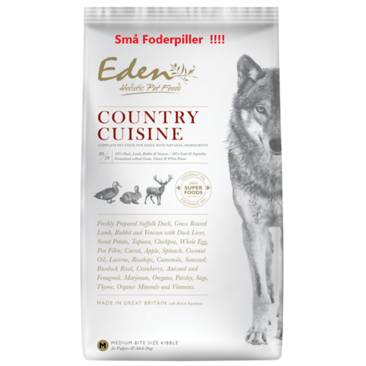 Eden 80/20 Country Cuisine - Hvalp & Voksen foder små bidder 12 kg.